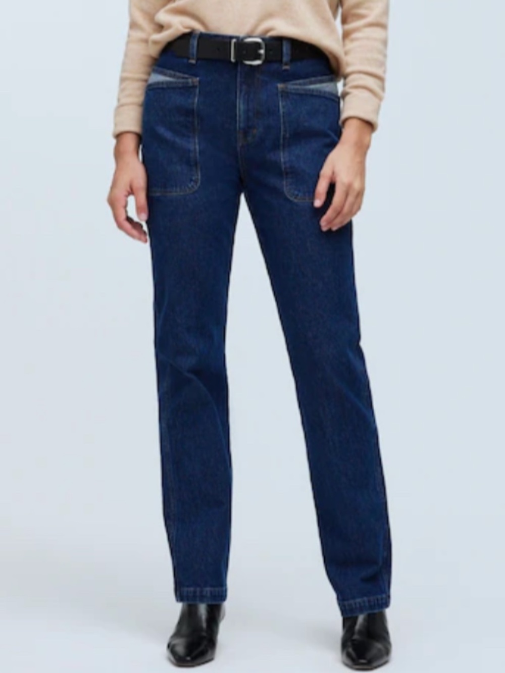Madewell The 90s Straight Jeans High-Rise Comfort Stretch Boylan Wash Women's 33